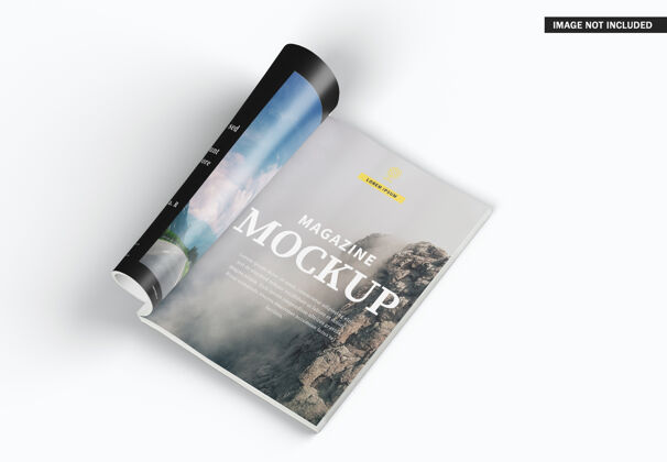 渲染美丽的杂志封面模型设计模型正方形目录