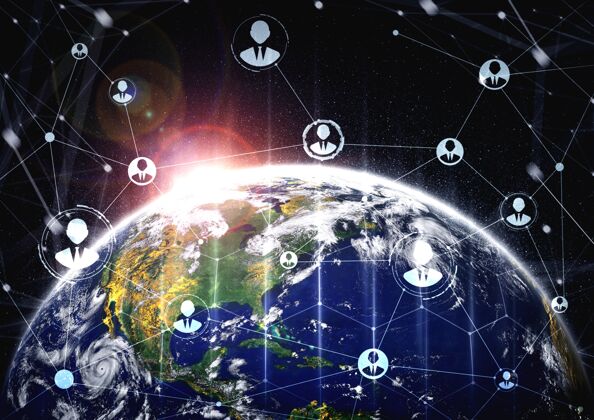网络人民网和全球地球连接在创新感知员工社区通信