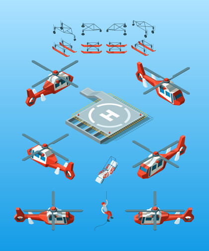 直升机直升机停机坪等距民航集城市交通快速设置直升机