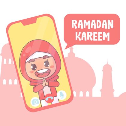 月亮视频电话ramadankareem开斋节斋月阿拉伯语