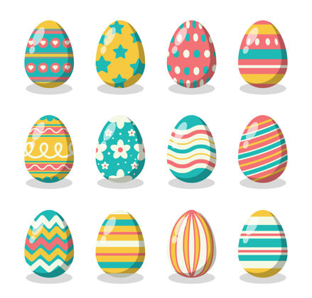 庆祝手绘复活节彩蛋收藏可爱兔子装饰