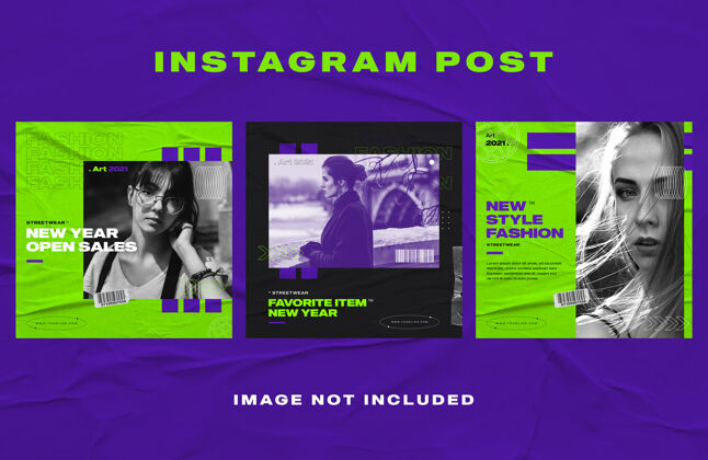 Instagram帖子深蓝色时尚instagram帖子社交媒体横幅时尚横幅模板