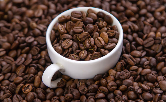 火白咖啡豆杯能量卡布奇诺谷物