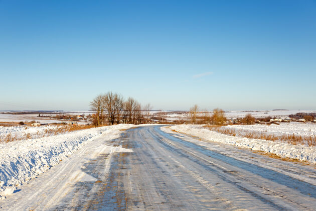 风景结冰的危险路段北极空旷覆盖