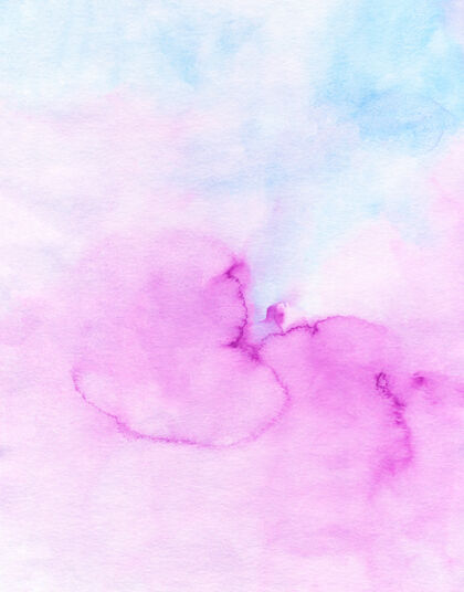 彩色水彩画粉色和蓝色的污点水彩数码纸纹理