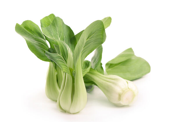 食物美丽的白菜或青葱菜孤立在白色的自然阴影上鲜菜叶子素食