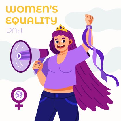 女性平等日手绘妇女平等日插图拳头社会平等平等