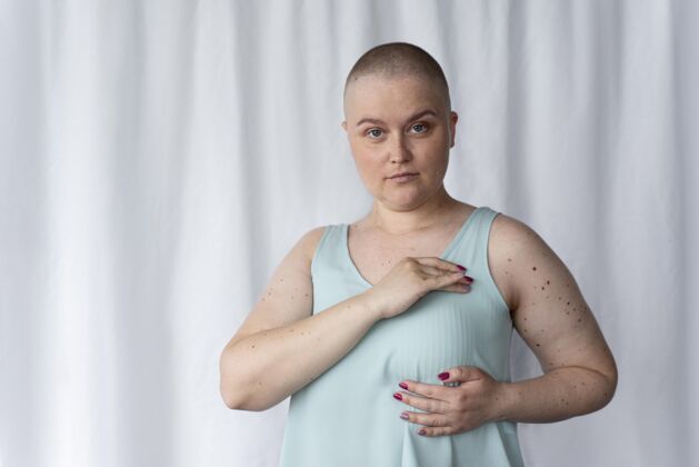 乳腺癌年轻女子与癌症抗争支持疾病疾病