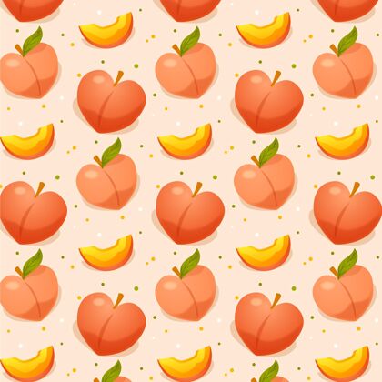 水果渐变桃色图案设计渐变图案水果图案装饰
