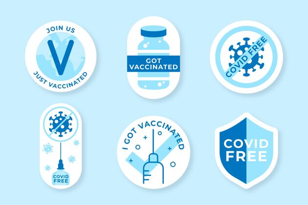 感染扁平疫苗接种运动徽章收集徽章运动大流行
