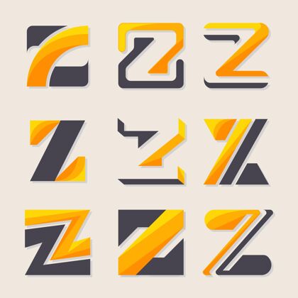 标识平面设计z字母标志模板包字母z品牌企业