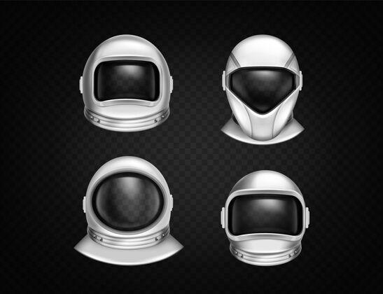 宇航员太空探索的宇航员头盔透明人技术