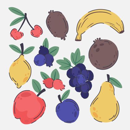 美味手绘水果系列收藏水果收藏水果套装