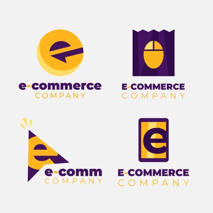 标志一套平面设计的电子商务标识标识模板品牌标识