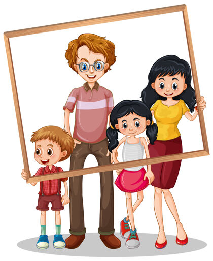 年龄带相框的孤立家庭照片框架木头空白