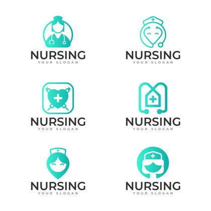 企业标识渐变护士标志模板品牌标识企业标识