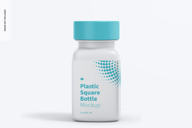 塑料2盎司塑料方形瓶模型 前视图塑料瓶瓶子模型