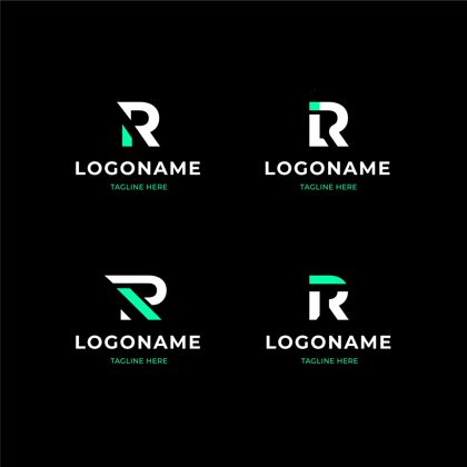 公司一套平面r标志模板标志R标识品牌