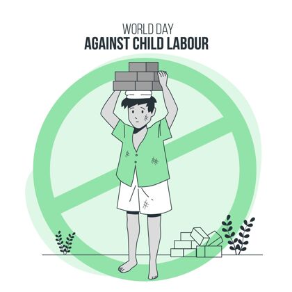 孩子世界反对童工日？概念图支持悲伤工作