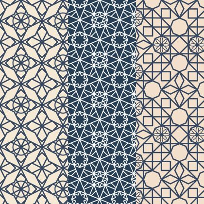 线性平面线性阿拉伯模式收集装饰图案装饰线性图案