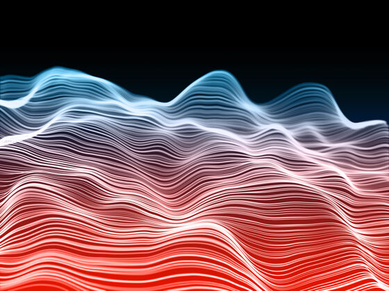 低保利三维渲染的网络通信背景与流动的波浪技术点全球