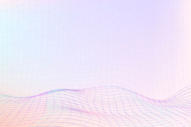 几何3d波浪紫色图案设计少女图案3d波