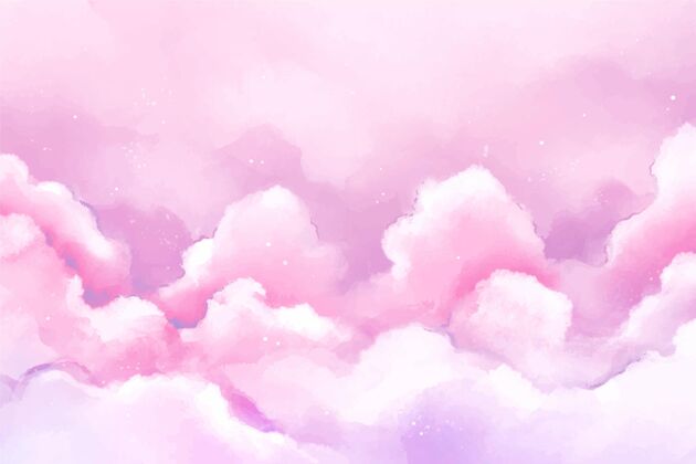墙纸手绘水彩粉彩天空背景水彩水彩背景天空背景