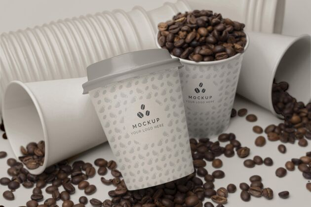 模型咖啡豆塑料杯咖啡模型咖啡咖啡豆