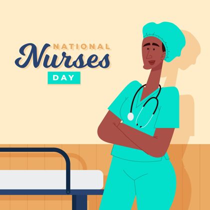 健康专家卡通全国护士节插画护理者国际国际护士日