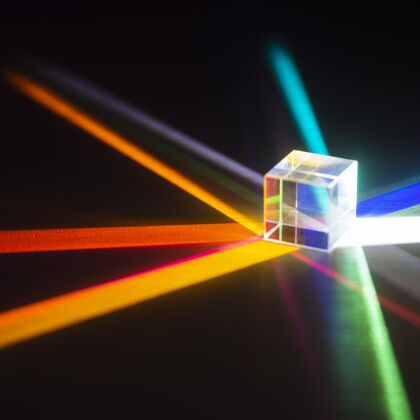 水晶五颜六色的光棱镜彩虹五颜六色灯光效果