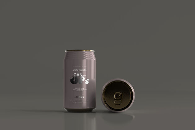 品牌330ml标准苏打水罐模型光泽苏打水冷
