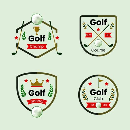 商业标志平面高尔夫标志系列高尔夫公司品牌