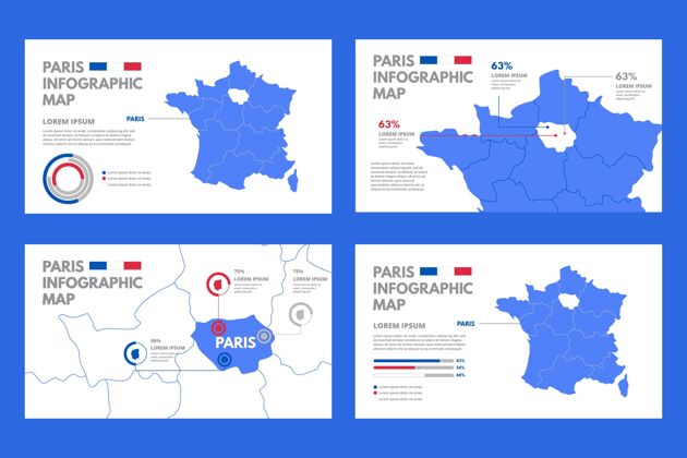 信息图巴黎地图信息图地图图形图表