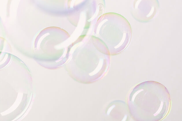 清晰肥皂泡球图案圆肥皂泡沫