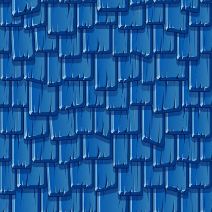 蓝色老式木制蓝色屋顶的无缝图案纹理复古屋顶平板木头裂缝