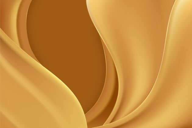 波浪平滑的金色波浪壁纸Swoosh金色背景