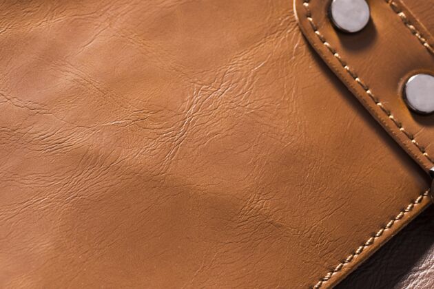 表面高角度的棕色皮革表面模型织物纹理水平