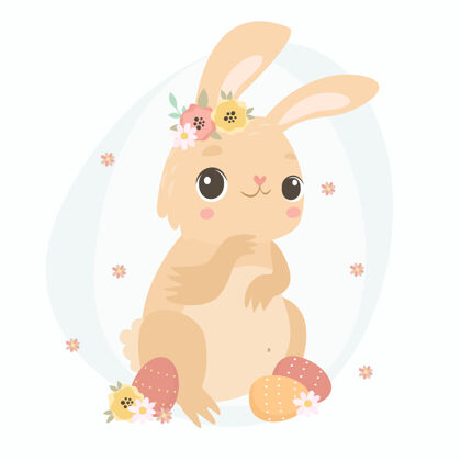 兔子可爱的复活节兔子鸡蛋复活节可爱
