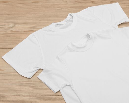 纺织品可爱t恤概念模型俯视图顶部视图休闲T恤