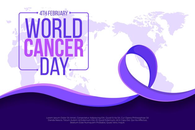 世界世界癌症日战斗平面医疗保健