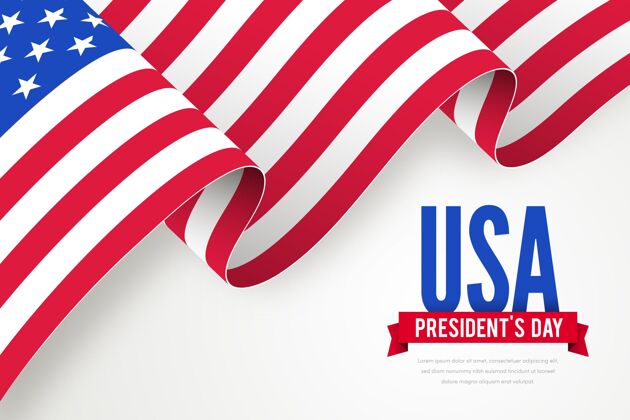 带国旗的总统节宣传片总统美国政治