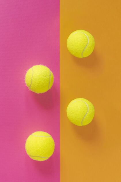 垂直新网球的顶视图网球分心运动