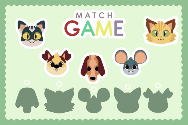 幼儿园儿童与动物的教育比赛游戏学习童年教育