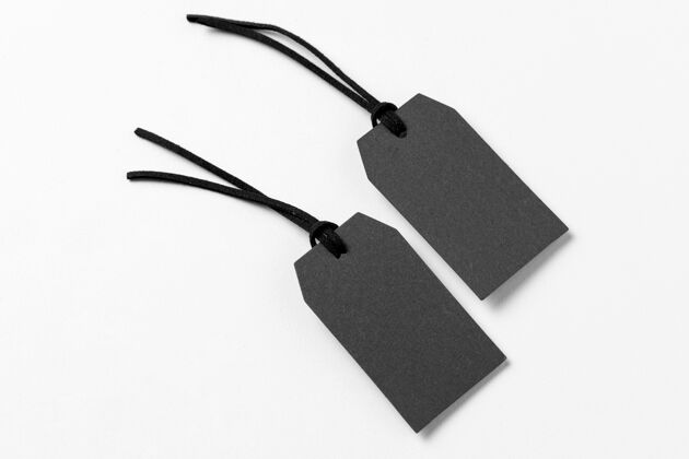 绳子服装黑色尺寸标签模拟复制空间衣服包装标签