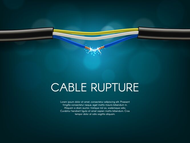 电力电缆断裂 电线短路能源放电通信