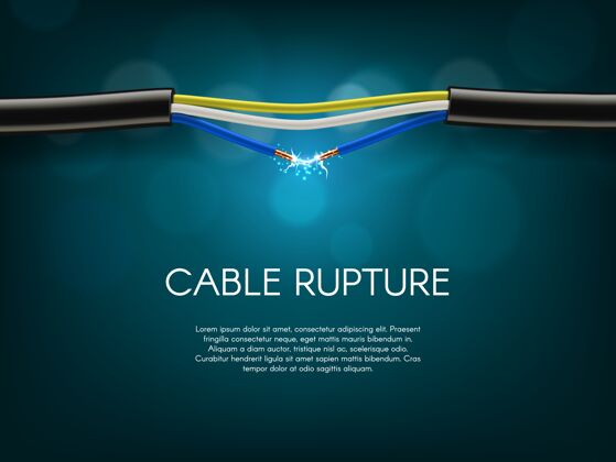 电力电缆断裂 电线短路能源放电通信