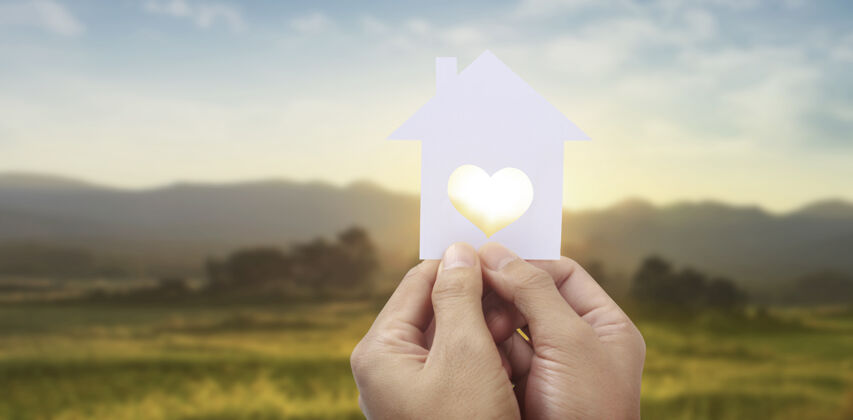 建筑牵手纸屋 家庭之家 保障保险理念销售房地产梦想