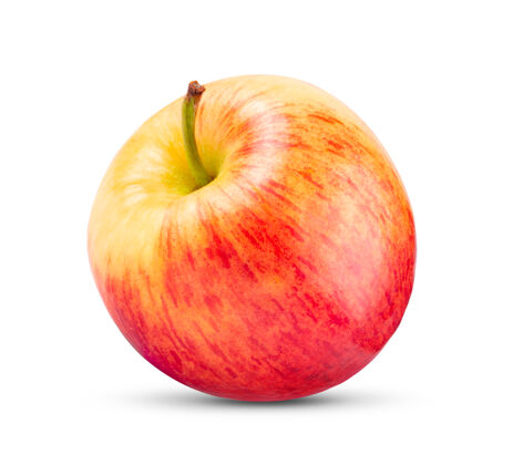 水果白底红苹果新鲜宏素食