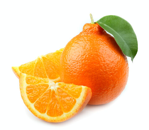 多汁带叶子的甜橙子柑橘成熟有机