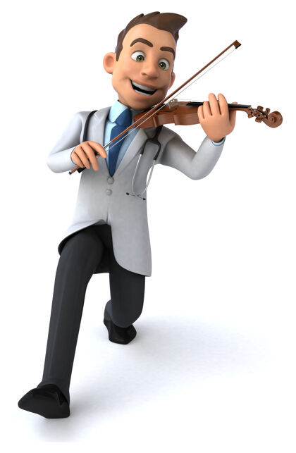 经典一个医生的插图三维音乐小提琴